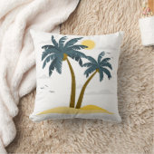 Coussin Vacances Plage Cute Palm Tropical (Couverture)