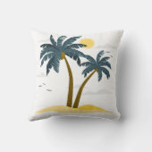 Coussin Vacances Plage Cute Palm Tropical (Verso)