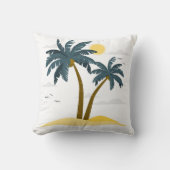 Coussin Vacances Plage Cute Palm Tropical (Recto)