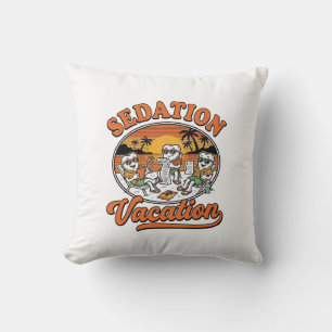 Coussin Vacances sous sédation Design de chemise humour de