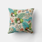 Coussin Vacances tropicales. (Verso)