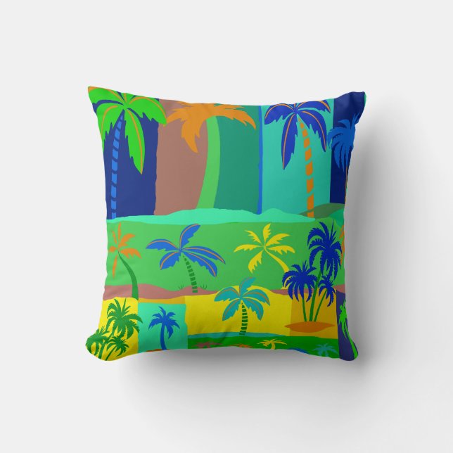 Coussin Vacances tropicales pleines d'espoir (Recto)