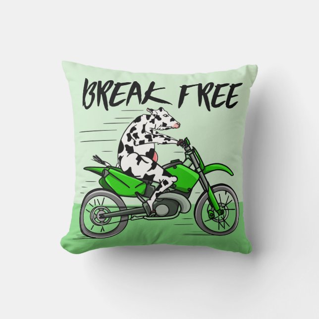 Coussin Vache à vélo (Recto)