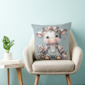 Coussin Vache Bébé mignonne Pastel dans les salons avec fl (Chaise)