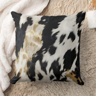 Coussin Vache blanche noire
