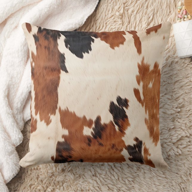 Coussin Vache blanche noire Brown occidentale (Couverture)