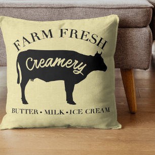 Coussin Vache de crème fraîche de ferme