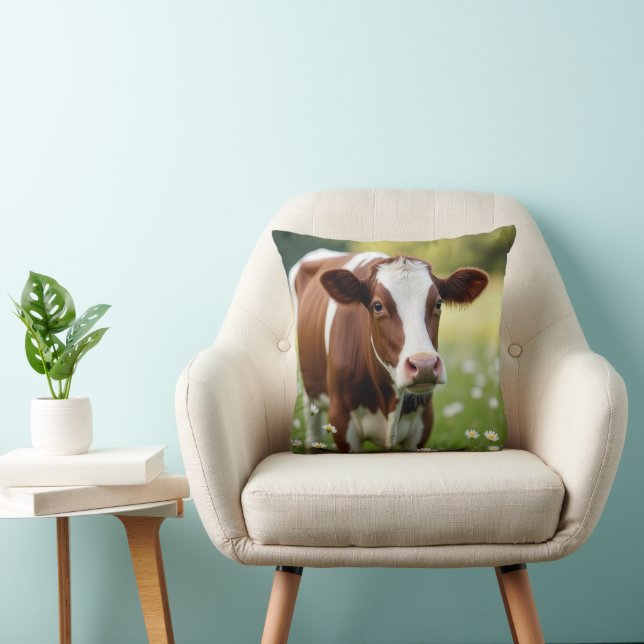 Coussin Vache De Guernesey Dans Le Champ De La Maisy (Chaise)