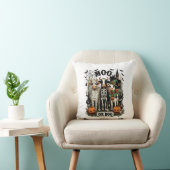 Coussin Vache de Halloween Moo ou Boo (Chaise)