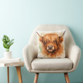 Coussin Vache des Highlands - Animaux à l'aquarelle (Chaise)