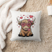 Coussin Vache des Highlands mignonne à lunettes en forme d (Couverture)