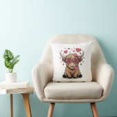 Coussin Vache des Highlands mignonne à lunettes en forme d (Chaise)