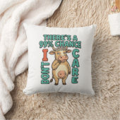 Coussin Vache drôle 99% de chance que je m'en fiche Graphi (Couverture)