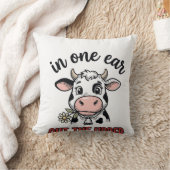 Coussin Vache drôle avec une oreille dans l'autre du tee-s (Couverture)