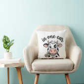 Coussin Vache drôle avec une oreille dans l'autre du tee-s (Chaise)