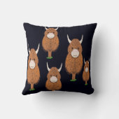 Coussin Vache écossaise amusante (Verso)