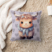 Coussin Vache et coeurs d'hiver mignons (Couverture)