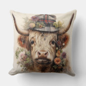 Coussin Vache Highland en coiffure 1 sur 4 (Recto)