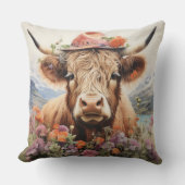 Coussin Vache Highland en coiffure 2 sur 4 (Recto)