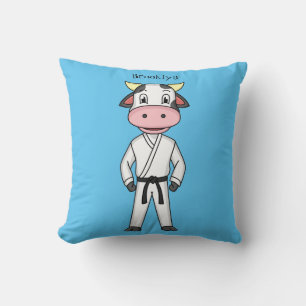 Coussin Vache mignonne en combinaison kung fu