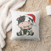 Coussin Vache Noël Animaux d'hiver Vaches de vacances (Couverture)