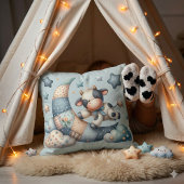 Coussin Vache Patchwork Mignonne au-Dessus de la Lune avec