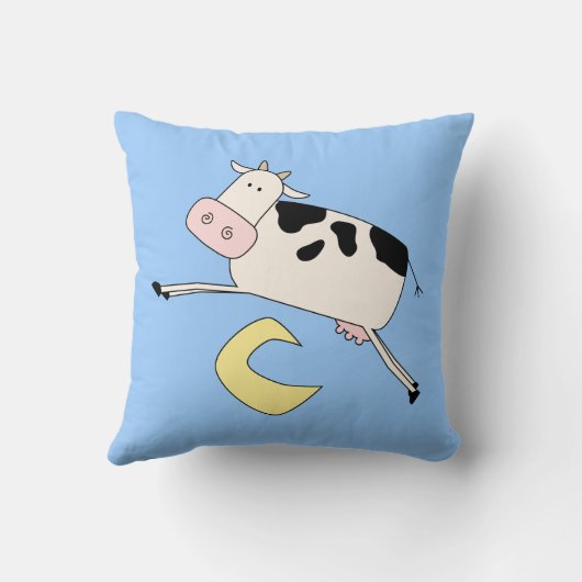 Coussin Vache Saute sur la lune (Verso)