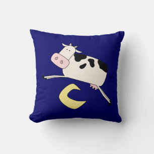 Coussin Vache Saute sur la lune
