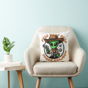 Coussin Vacher spatial drôle alien