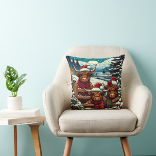 Coussin Vaches des Highlands