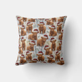 Coussin Vaches Highland de Noël (Verso)