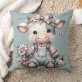 Coussin Vachette bébé pastel mignonne en salopette avec de (Couverture)