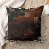 Coussin Vachette Brown en écaille Imprimer Western Rustic  (Couverture)