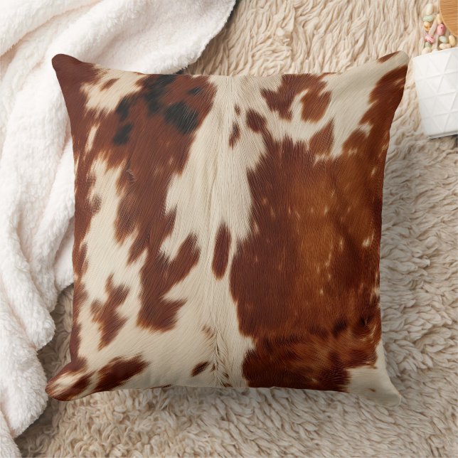 Coussin Vachette noire Brown blanche occidentale (Couverture)