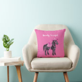 Coussin Vachette Rose Howdy Cheval (Chaise)