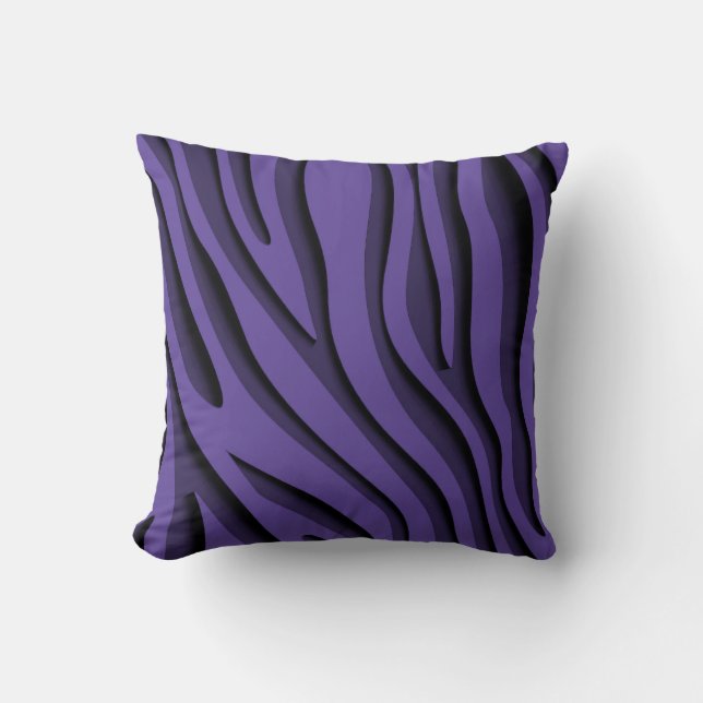 Coussin Vague 3D Zebra Soft Purple Luxe (Recto)