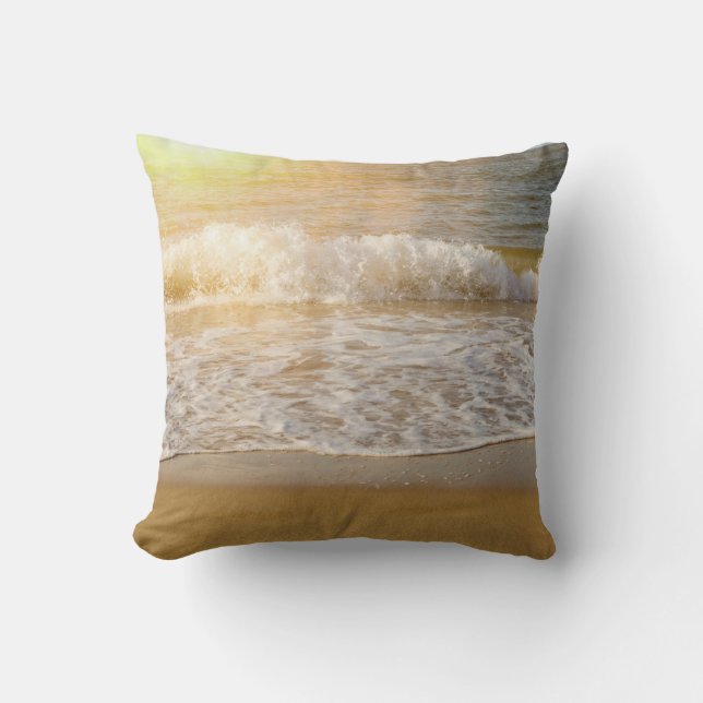 Coussin Vague au soleil   - (Recto)