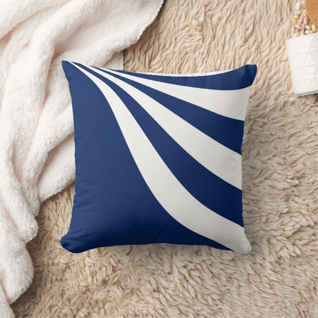 Coussin Vague bleue et blanche (Couverture)
