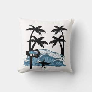 Coussin Vague de plage Funny