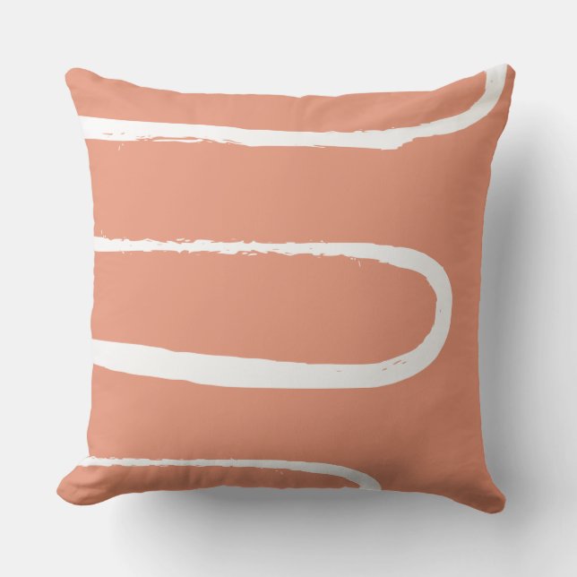 Coussin Vague Saumon souple Orange (Recto)