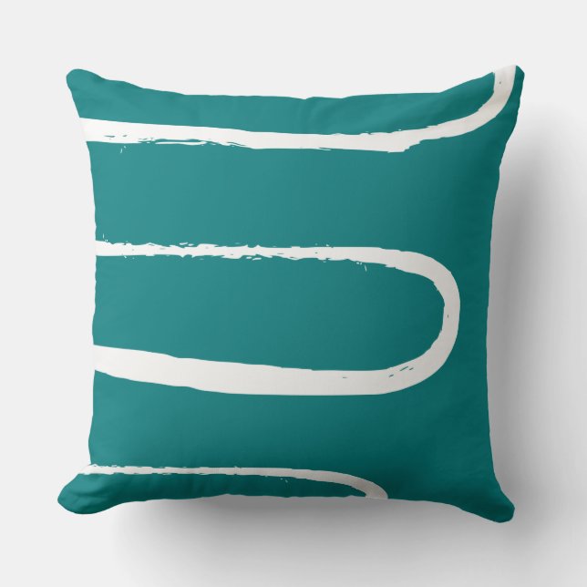 Coussin Vague Turquoise (Recto)