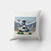 Coussin Vague Zen avec Montagne (Verso)