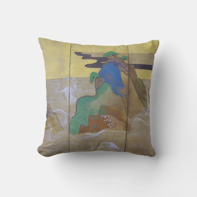 Coussin Vagues à Matsushima (gauche), Tawaraya Sotatsu (Recto)