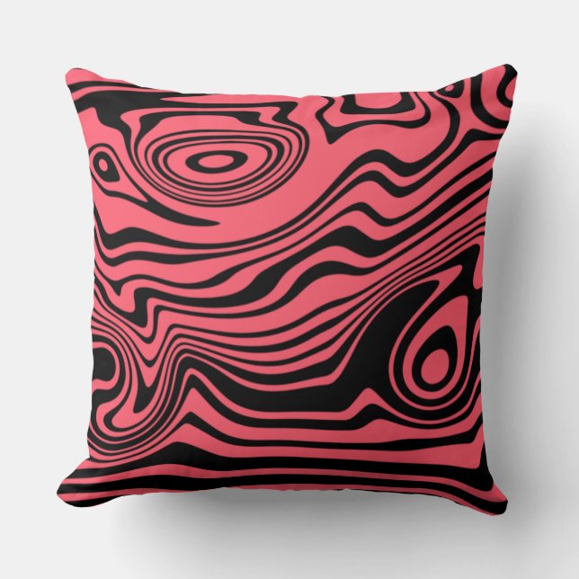 Coussin Vagues Abstraites Lancer l'oreiller Vos couleurs (Recto)