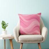 Coussin Vagues abstraites rose tendre (Chaise)