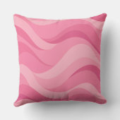 Coussin Vagues abstraites rose tendre (Verso)