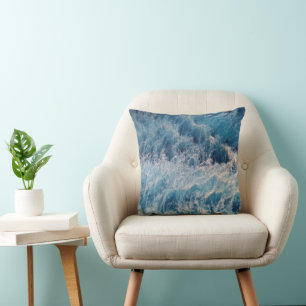 Coussin Vagues bleu océan