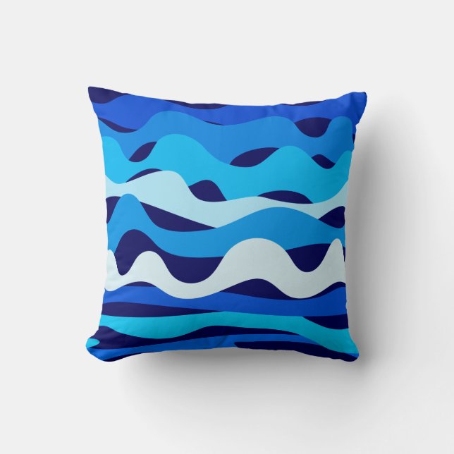 Coussin Vagues bleues (Recto)