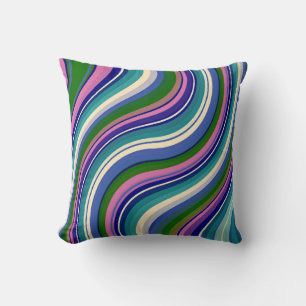 Coussin vagues colorées