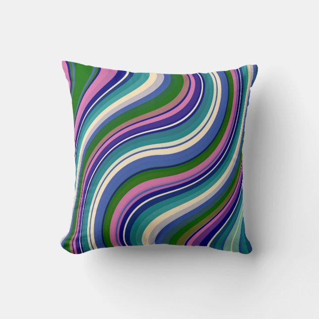 Coussin vagues colorées (Recto)
